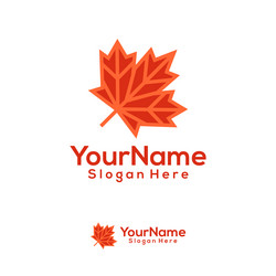 Maple Leaf Logo Design Template Maple Leaf Logo Vector Image