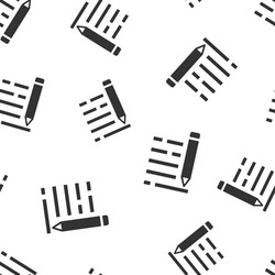 Pencil notepad icon seamless pattern background vector