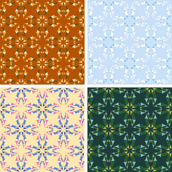 Seamless abstract art pattern set vector