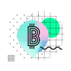 Typography horizontal banner for blockchain vector