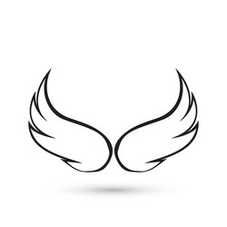 Angel wings icon vector