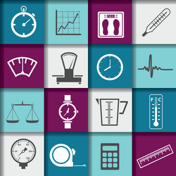Measuring stickers Royalty Free Vector Image - VectorStock
