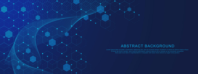 abstract modern technology with hexagons pattern vector image