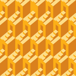 geometric seamless pattern with simple 3d elements vector image