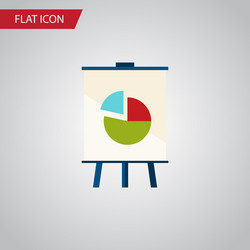 isolated chart flat icon easel element can vector image