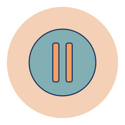 pause button color flat icon graph symbol vector image