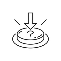 question mark push button emergency help service vector image