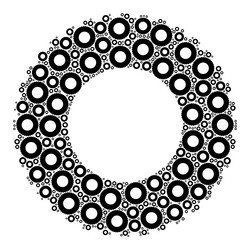 rubber tire recursion icon composition of self vector image