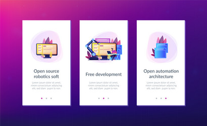 open automation architecture app interface vector image