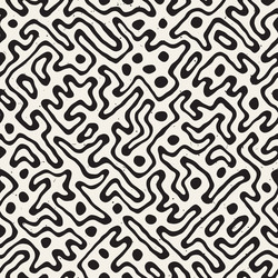 seamless pattern with maze lines monochrome vector image