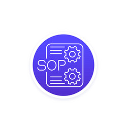 sop icon standard operating procedure line vector image