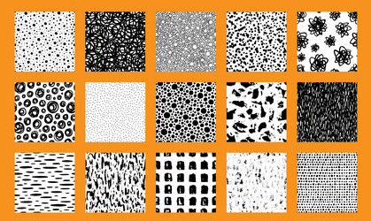 Texture seamless pattern set simple Royalty Free Vector