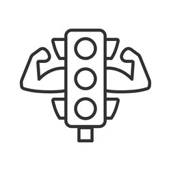 traffic rules icon in line design vector image
