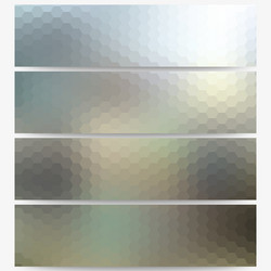 Abstract hexagonal headers set blurred design vector