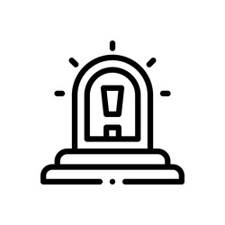 alarm icon thin linear style design isolated vector image