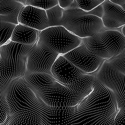 array with dynamic particles 3d futuristic vector image
