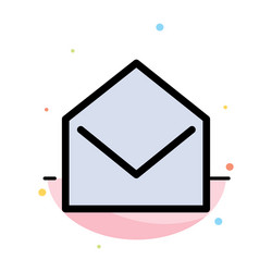 business mail message open abstract flat color vector image