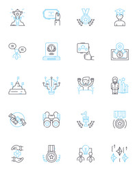 design phase linear icons set ideation vector image