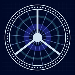 futuristic hud interface showing a circular vector image