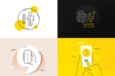 minimal set of help app voting ballot vector image