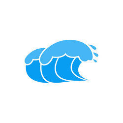 ocean wave with foam icon simple style vector image