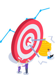 targeting seo web composition vector image