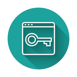 white line secure your site with https ssl icon vector image