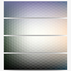 abstract hexagonal headers set blurred design vector image