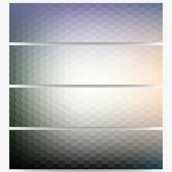 abstract hexagonal headers set blurred design vector