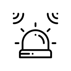 alarm icon thin linear style design isolated vector image