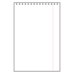 Blank white notepad sheet for notes with ring Vector Image