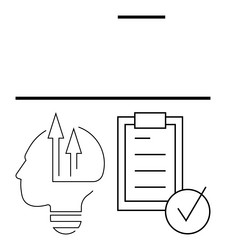 brainstorming ideas and task completion vector image
