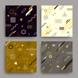 set of abstract avangarde retro background vector