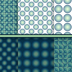 set of circle seamless patterns vector image