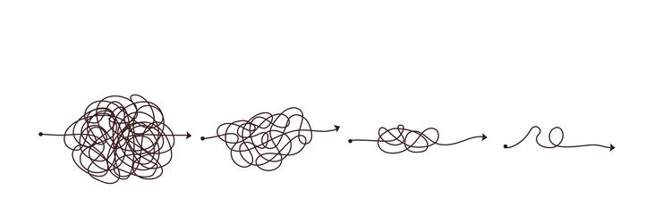simple line and complex easy way scribble doodle vector image