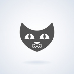 Cat icon symbol on white Royalty Free Vector Image