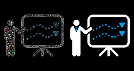 flare mesh network trends presentation icon vector image