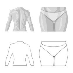 isolated object of human and part icon collection vector image