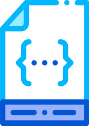 coding file document system thin line icon vector image