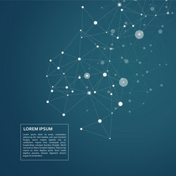 Connection Network Polygonal Background vector image