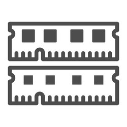 ram module solid icon electronics concept memory vector image