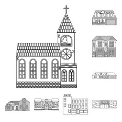design of building and front symbol vector image