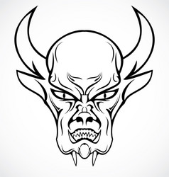 devil face tattoo design Vector Image