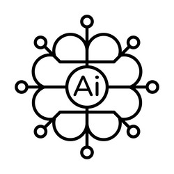 generative ai nodes icon vector image