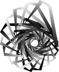 geometric circular spiral abstract angular edgy vector image