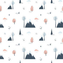 minimalistic seamless pattern with mountains vector image