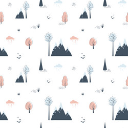 minimalistic seamless pattern with mountains vector