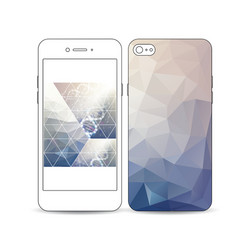 mobile smartphone with an example of the screen vector image