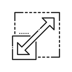 resize and scale line icon reduce expand vector image