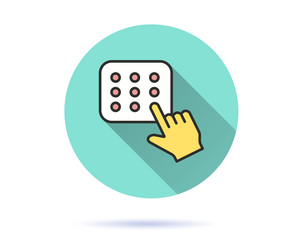 Sensor Icon with Long Shadow vector image